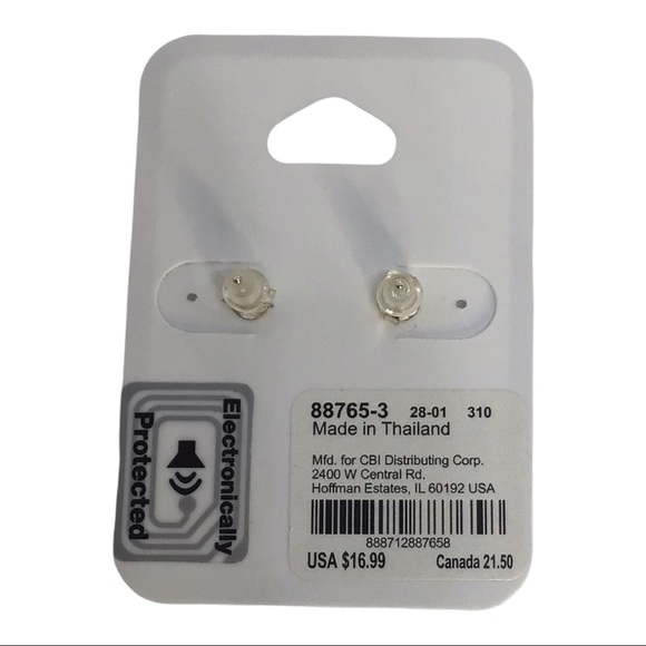 ❄️ Snowflake & Crystal Sterling Silver Earrings - Picture 3 of 3